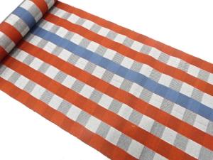 アンティーク　縞模様織り出し　八寸帯地反物